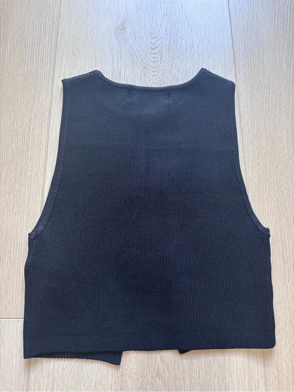 Bershka Black Cropped Tank with Rhinestone Detail - Picture 3 of 3